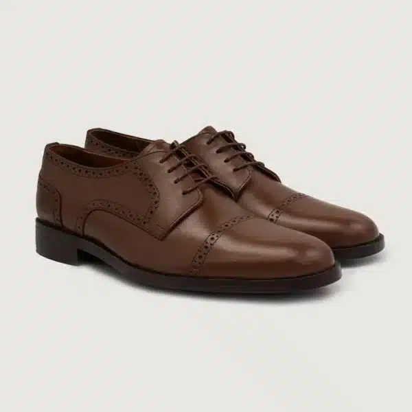 Brown leather shoes