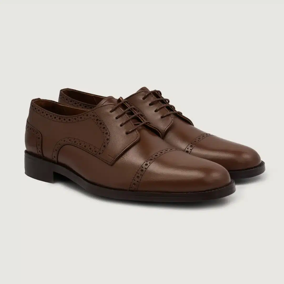 Brown leather shoes